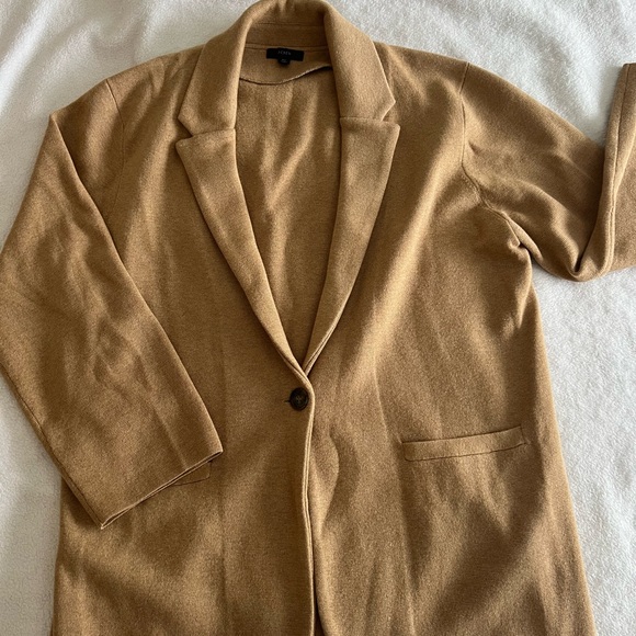 J. Crew $148 Cecile sweater blazer size XL heather khaki - Picture 3 of 13